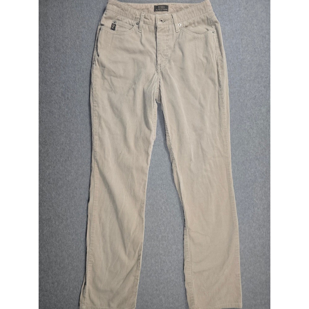 Guess American Tradition Vintage/Y2k Corduroy Pants Beige Tan Straight Size 28